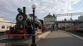ウラジオストク鉄道駅。ここからシベリア鉄道で多くの日本人が西洋に旅立ちました。